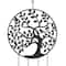 Glitzhome® Matte Black Metal Tree of Life Windchime with Bells